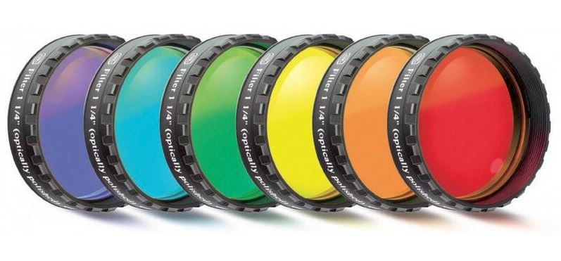 Baader 1,25" 6 piece colour filter set for Moon and Planetary observation