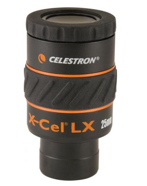 Celestron X-CEL LX SWA 60° eyepiece range