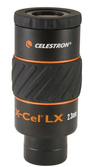 Celestron X-CEL LX SWA 60° eyepiece range