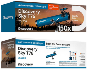 Discovery Sky T76/700mm Reflector Telescope with Astronomy Knowledge Book
