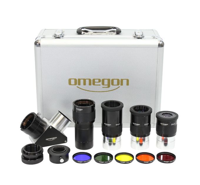 Omegon 2'' eyepiece and filter set with aluminium carry case