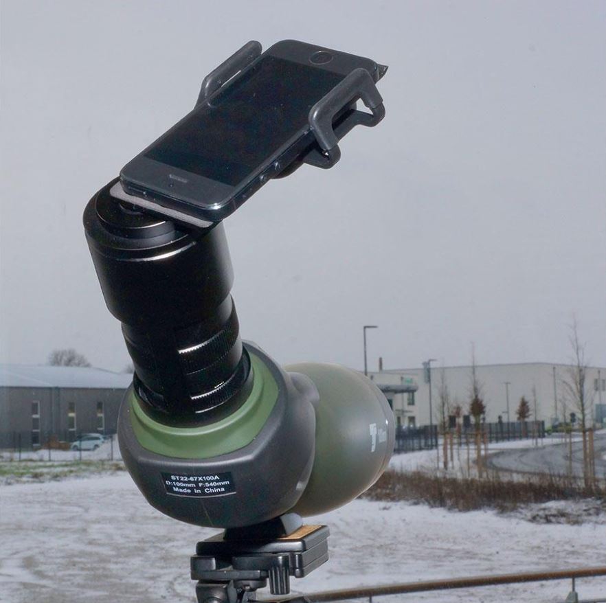 TS-Optics Smartphone adapter with T2 thread, for telescopes and spotting scopes